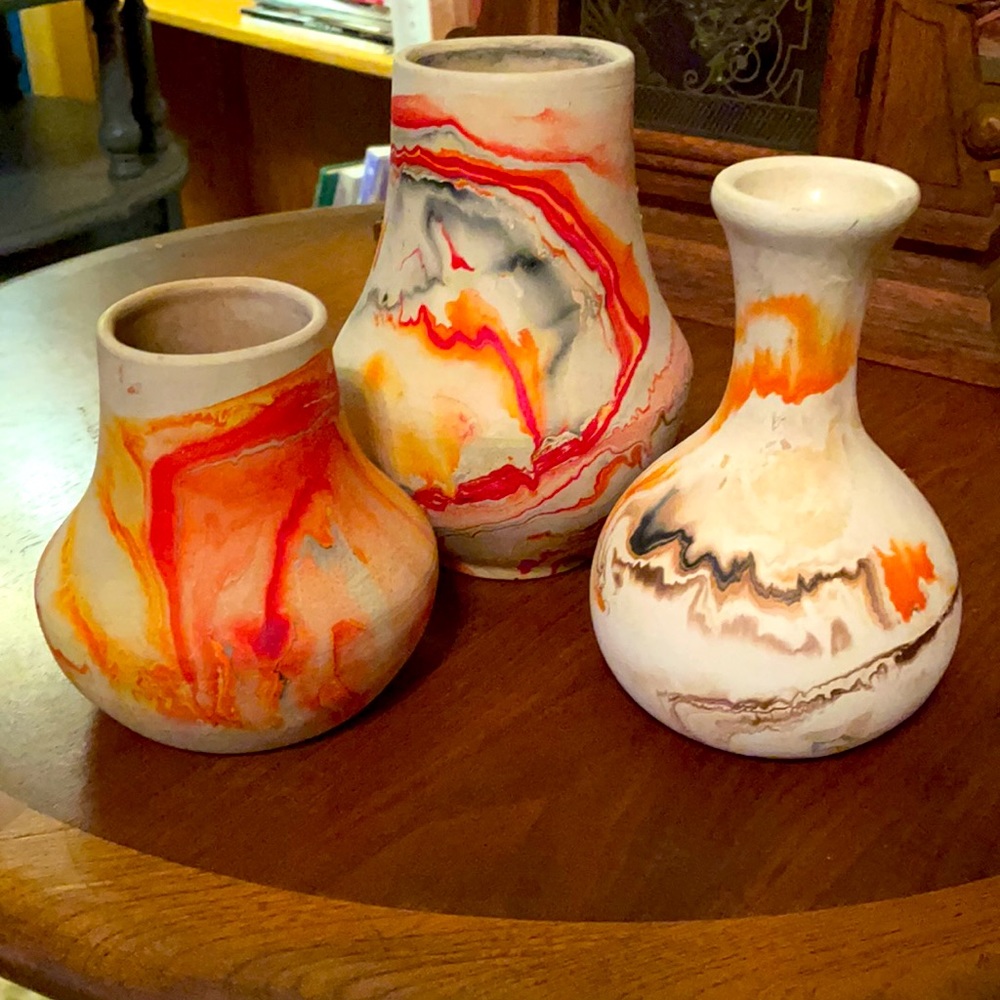 Nemadji Pottery vases